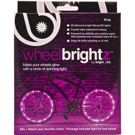 Brightz Brightz 9700360 Wheelbrightz Bicycle LED Light Kit  Pink 9700360